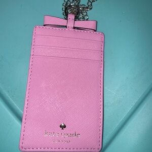 Kate Spade Pink ID Holder with Chain
